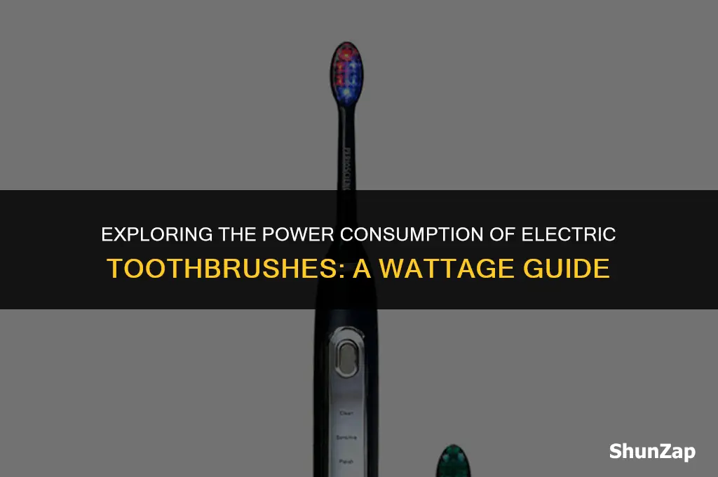 how many watts does a electric toothbrush use