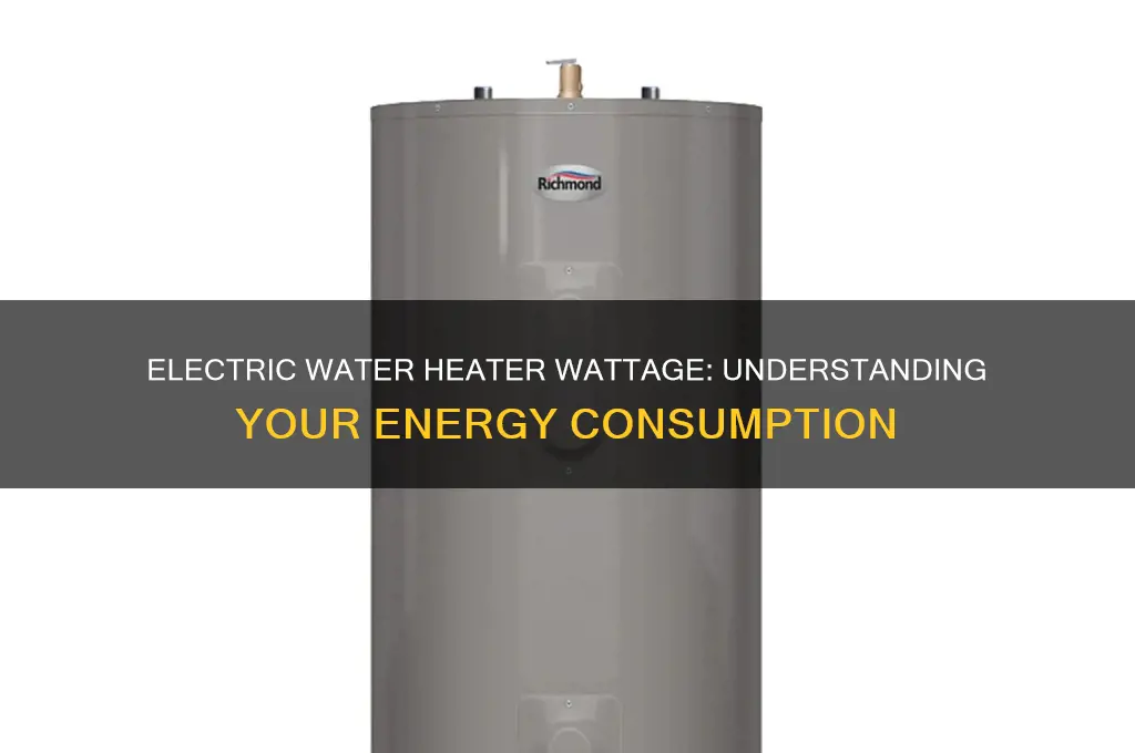 how many watts does a electric water use