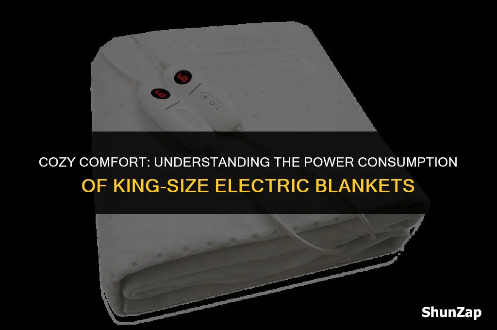 how many watts does a king size electric blanket use