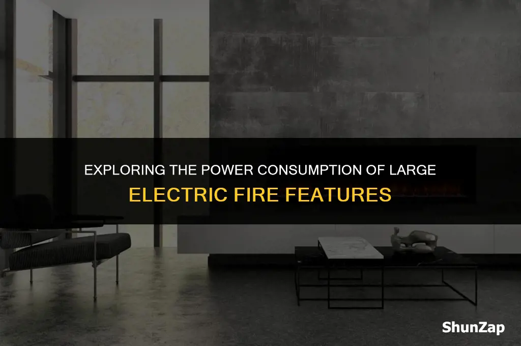 how many watts does a large electric firefeaure use