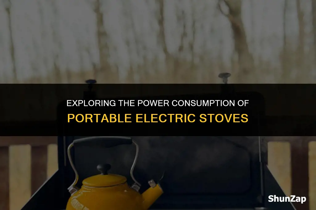 how many watts does a portable electric stove use
