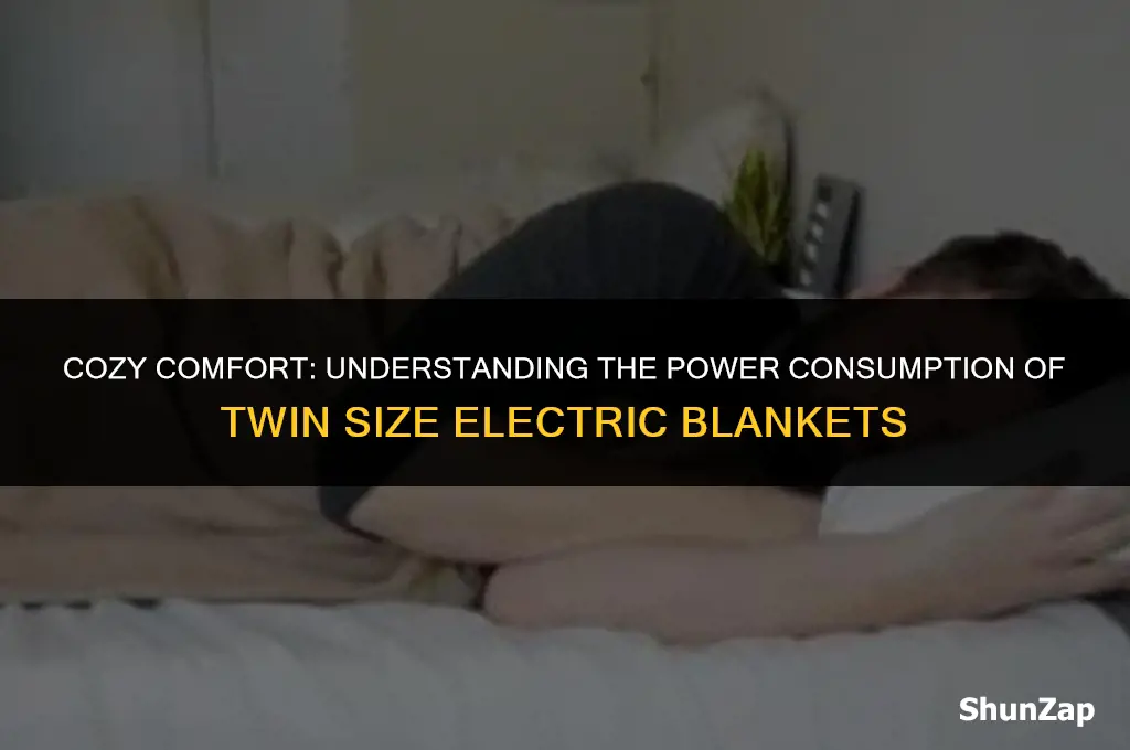 how many watts does a twin size electric blanket use