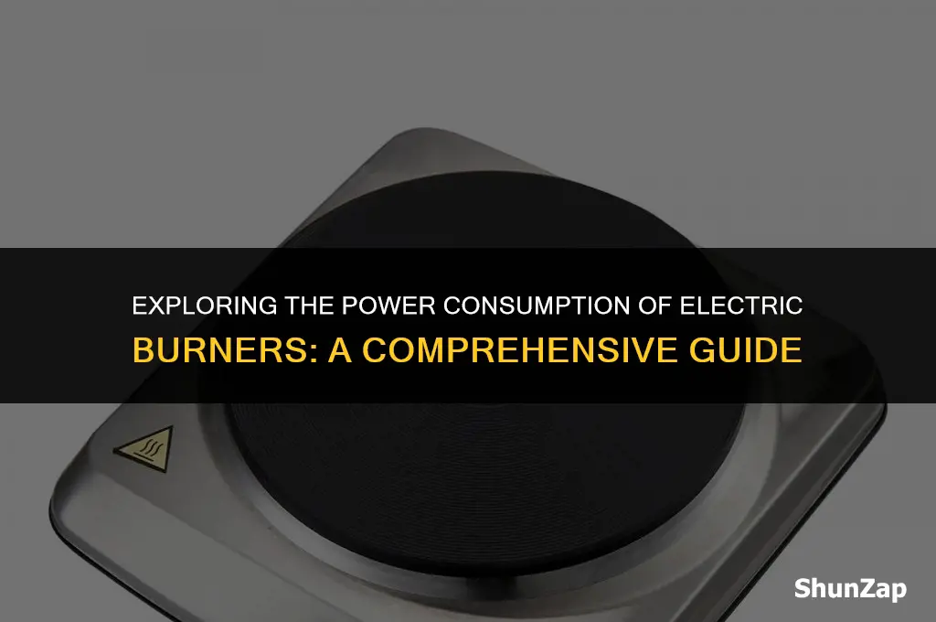 how many watts does an electric burner use