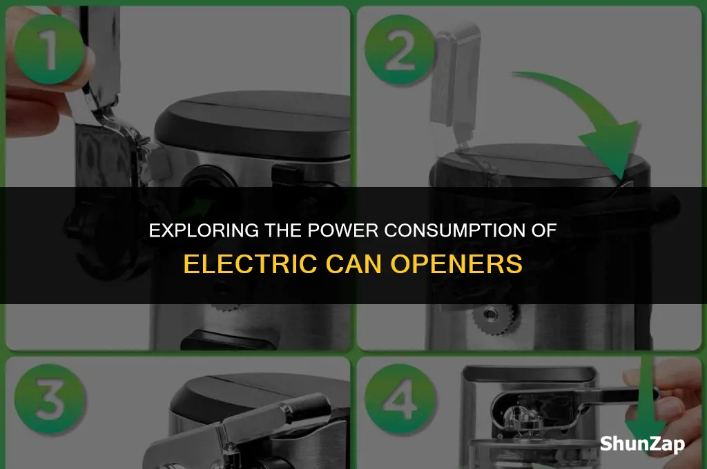 how many watts does an electric can opener use
