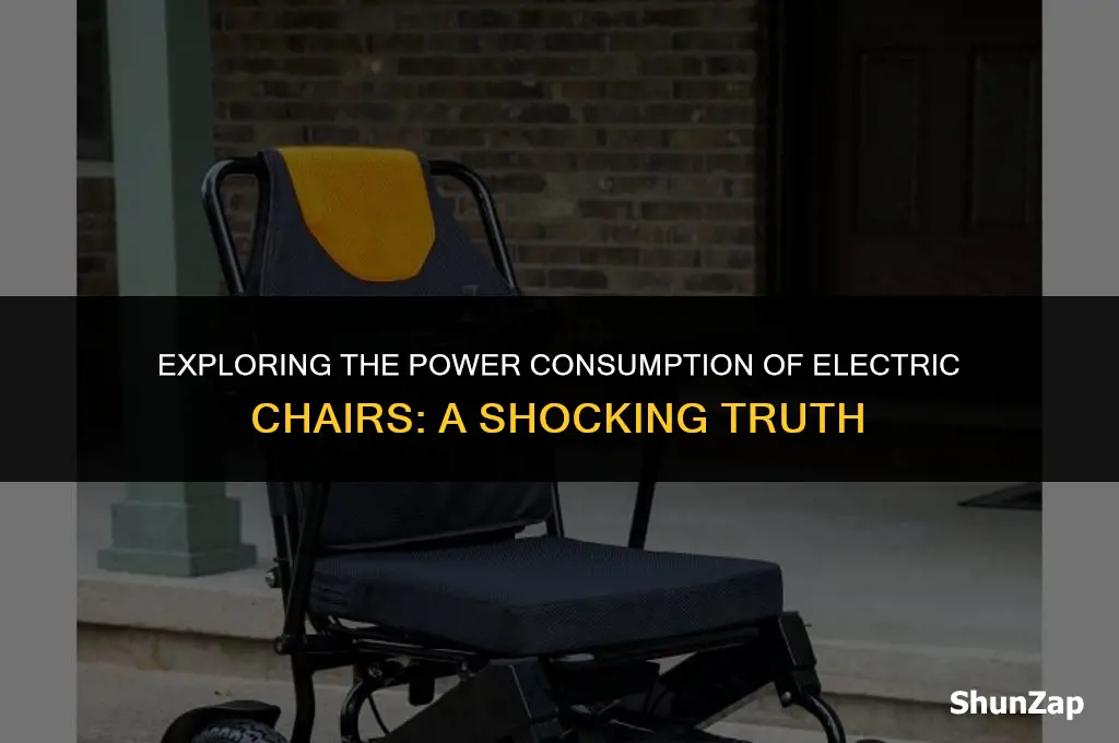 how many watts does an electric chair use