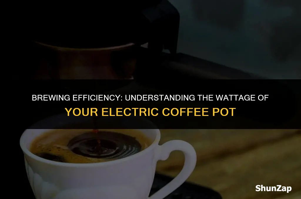 how many watts does an electric coffee pot use