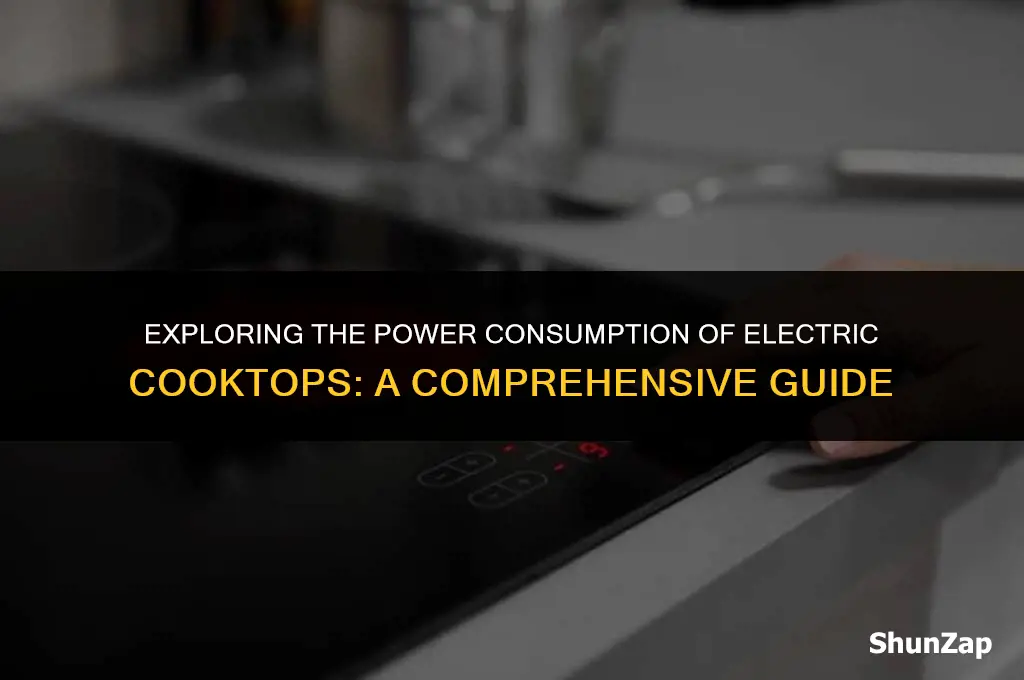 how many watts does an electric cooktop use