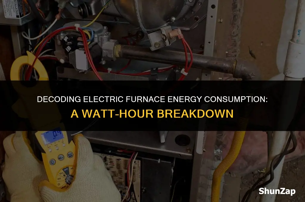 how many watts does an electric furnace use per hour