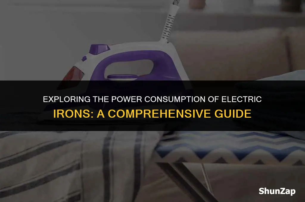 how many watts does an electric iron use