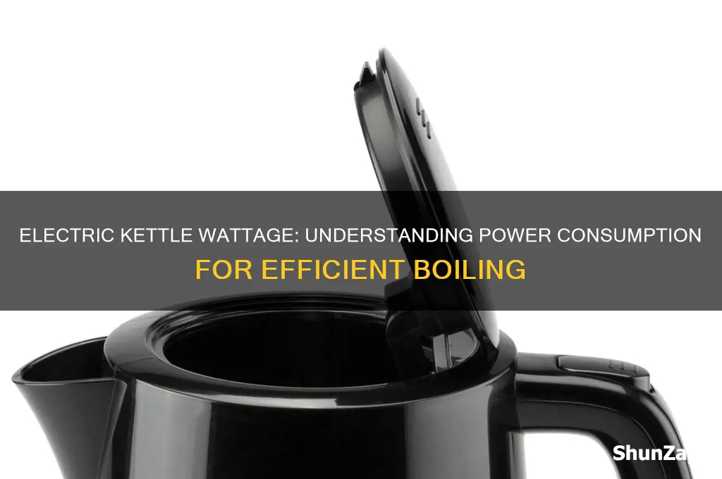 how many watts does an electric kettle use