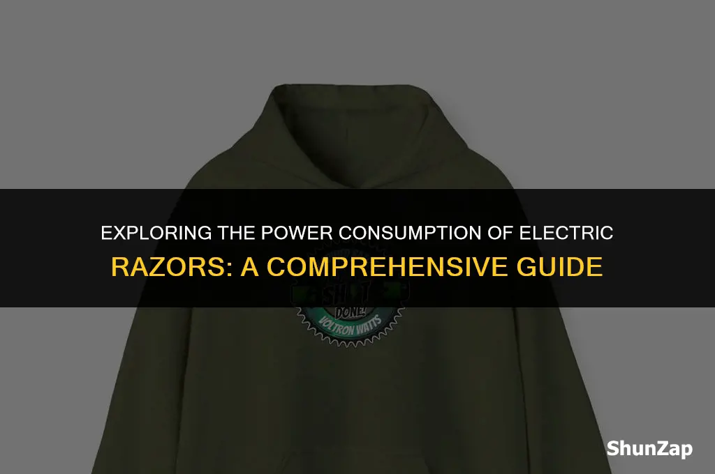 how many watts does an electric razor use