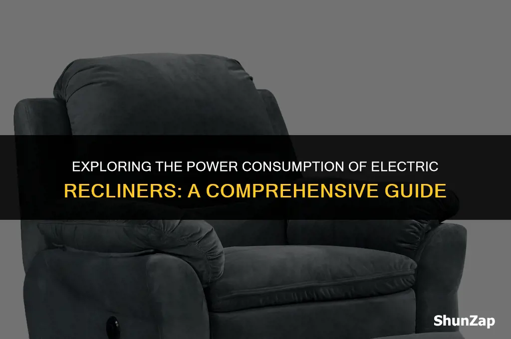 how many watts does an electric recliner use