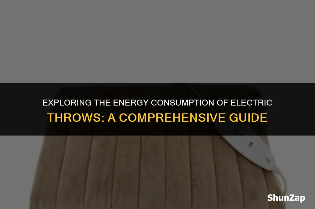 how many watts does an electric throw use