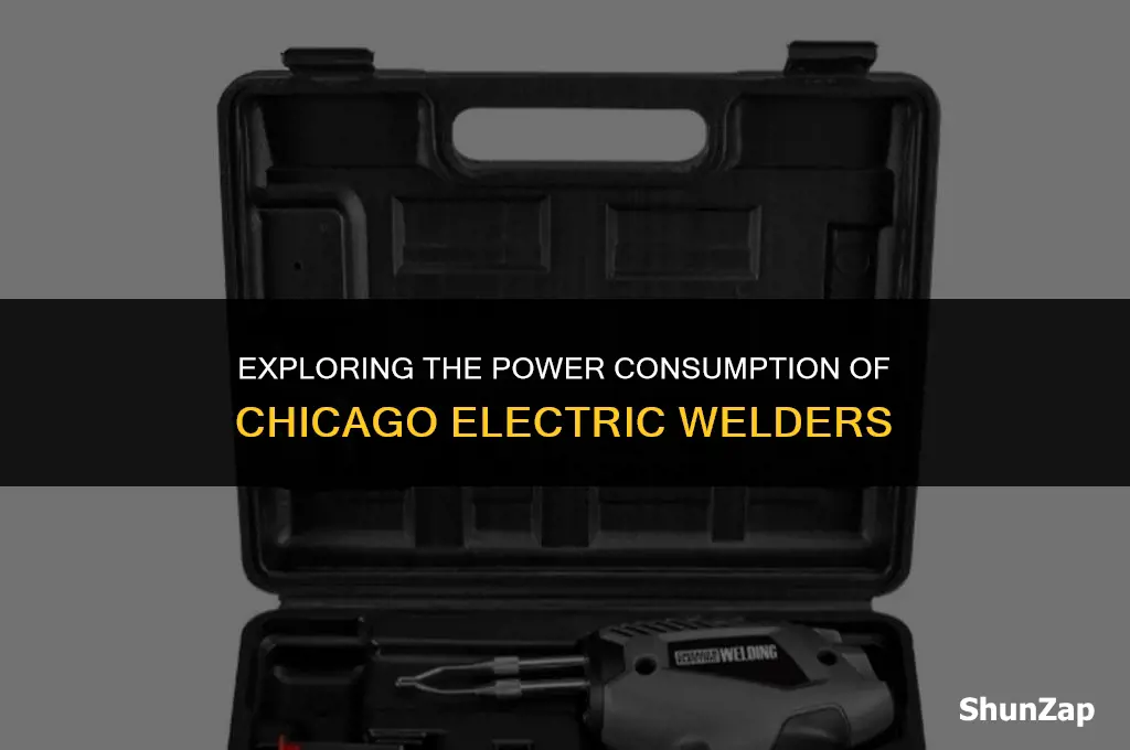 how many watts does chicago electric welder use