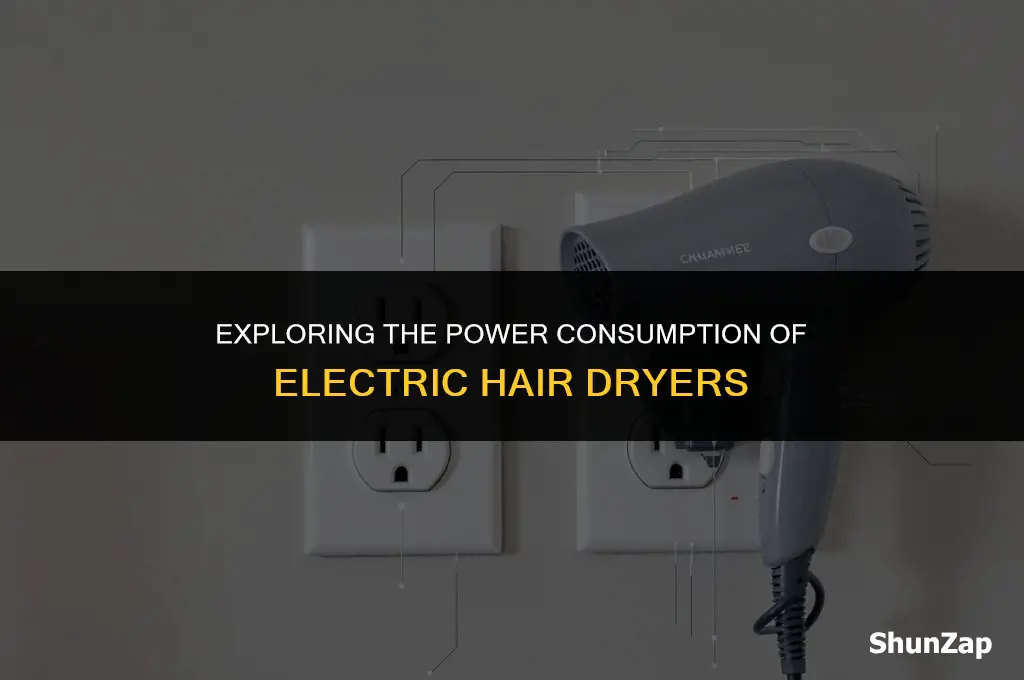 how many watts does electric hair dryer use