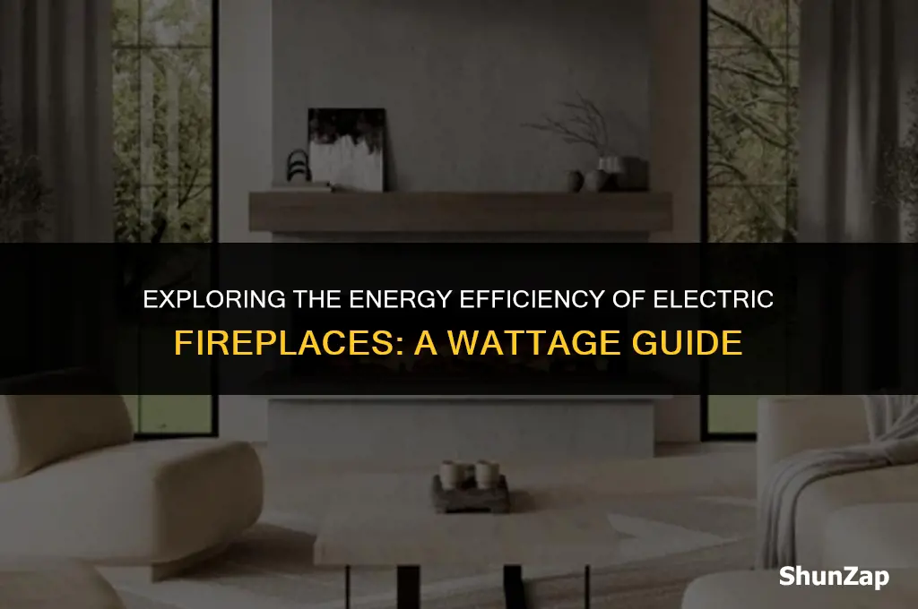 how many watts does your average electric fireplace use