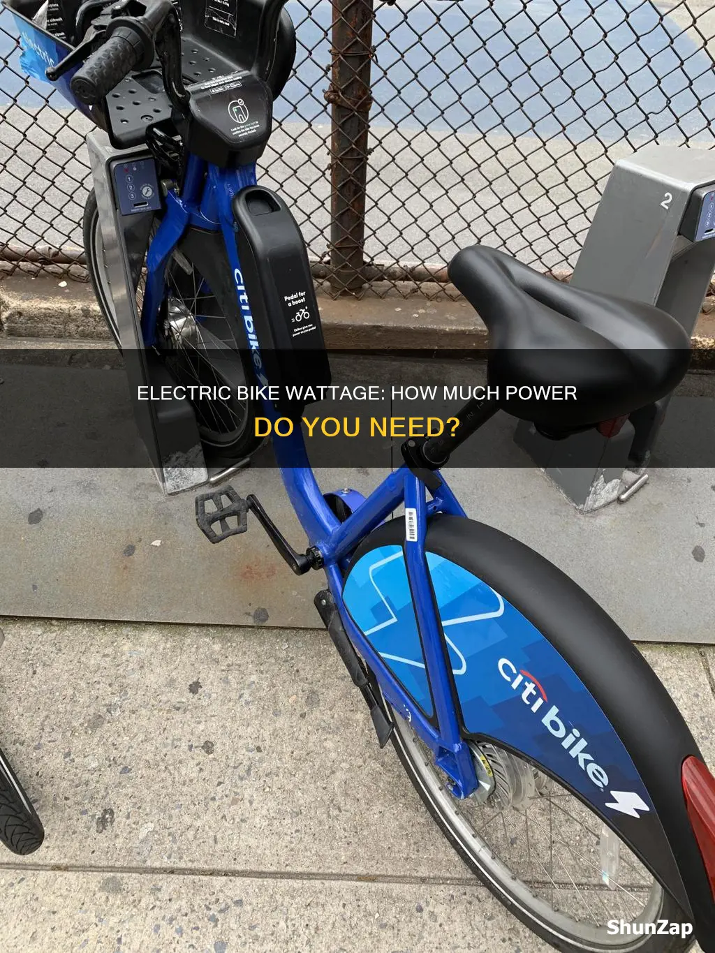 how many watts electric bike