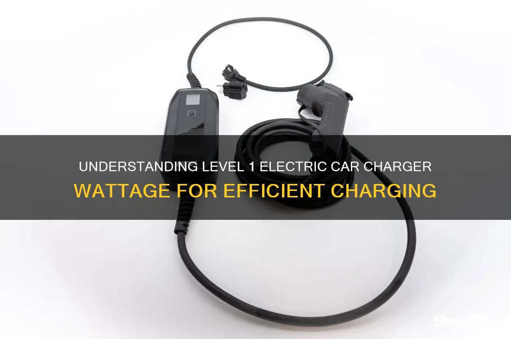 how many watts electric car charger level 1