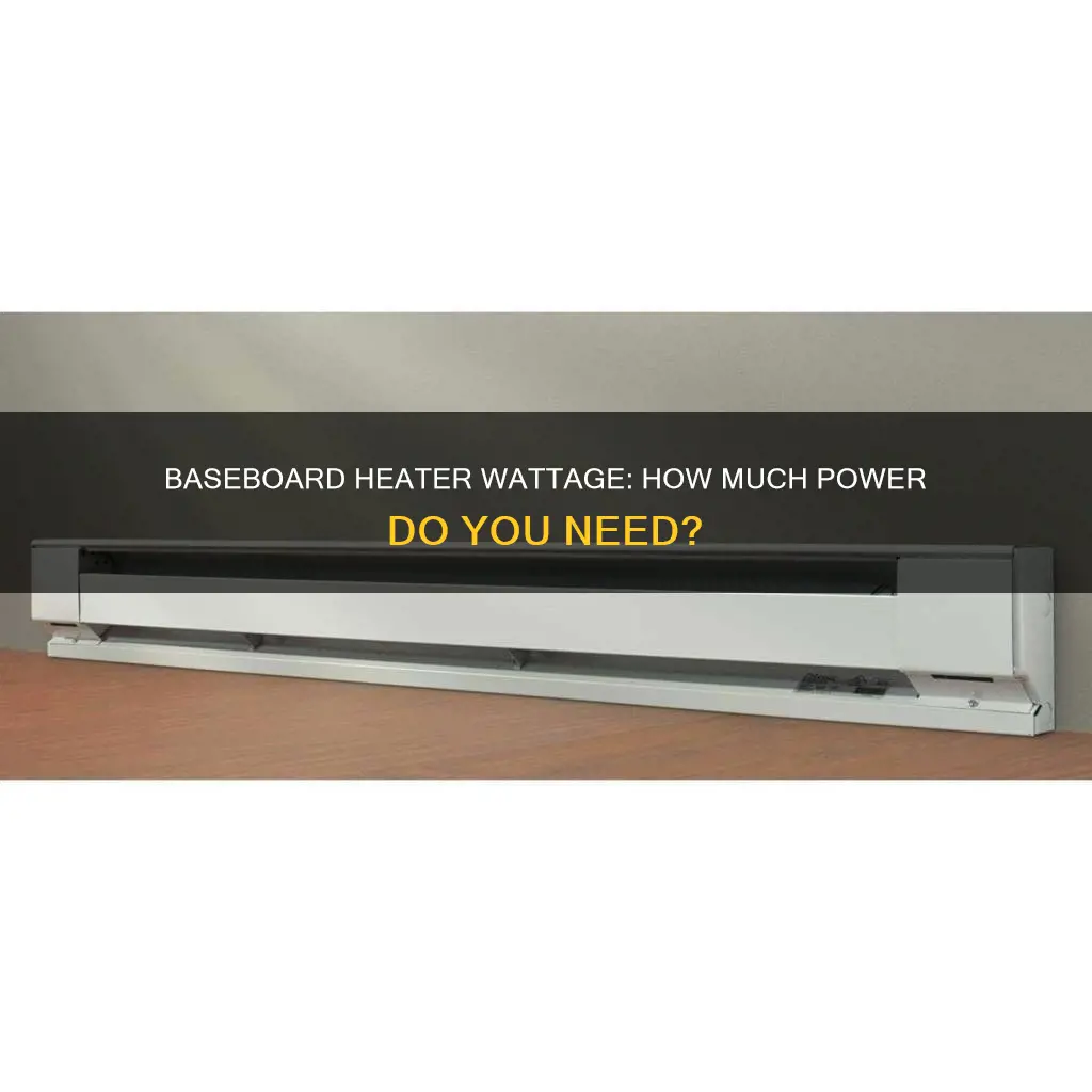 how many watts for electric baseboard heaters