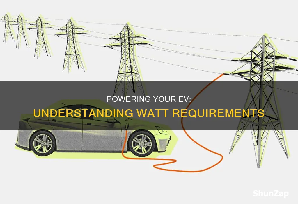 how many watts for electric vehicle