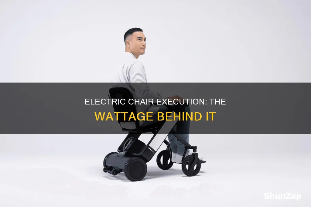 how many watts in an electric chair