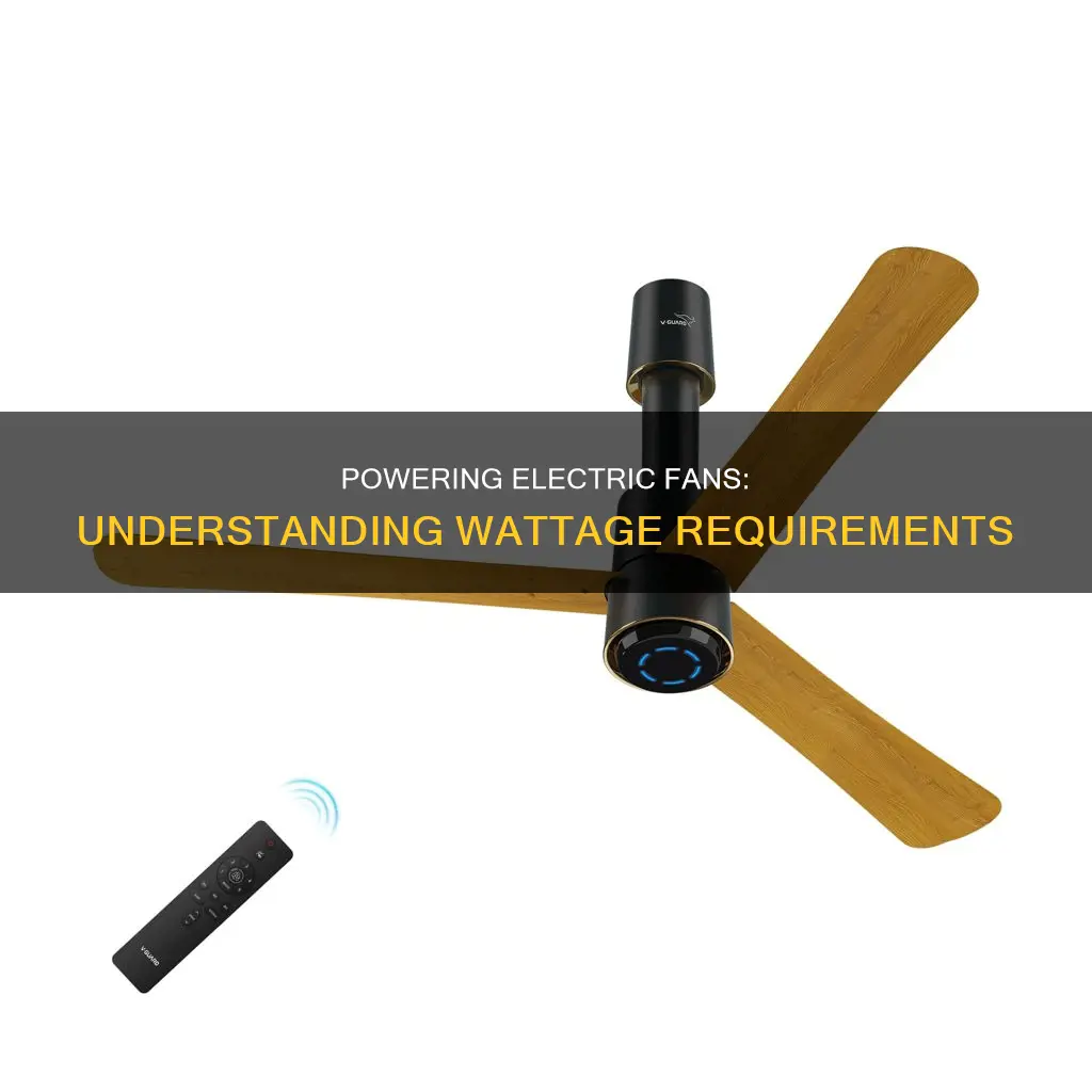 how many watts is a electric fan