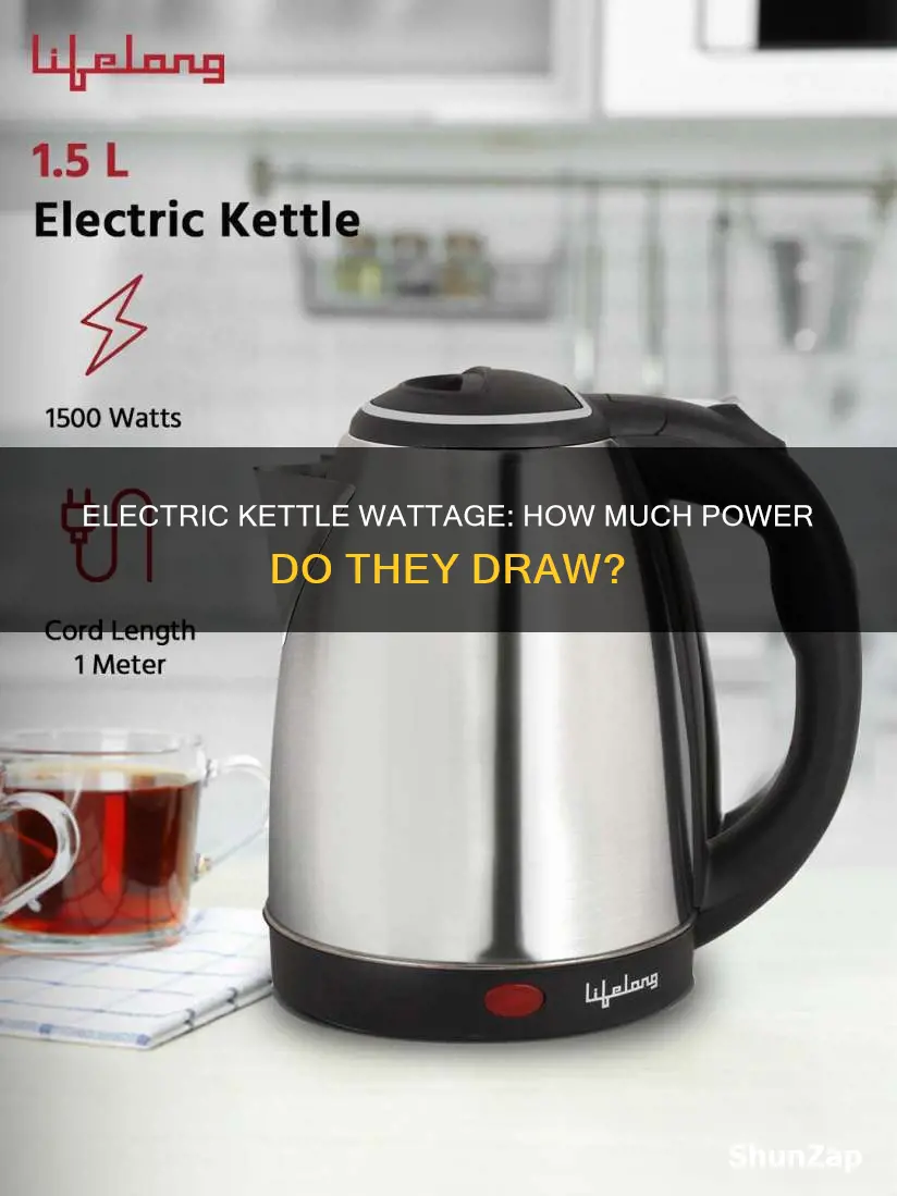 how many watts is a electric kettle