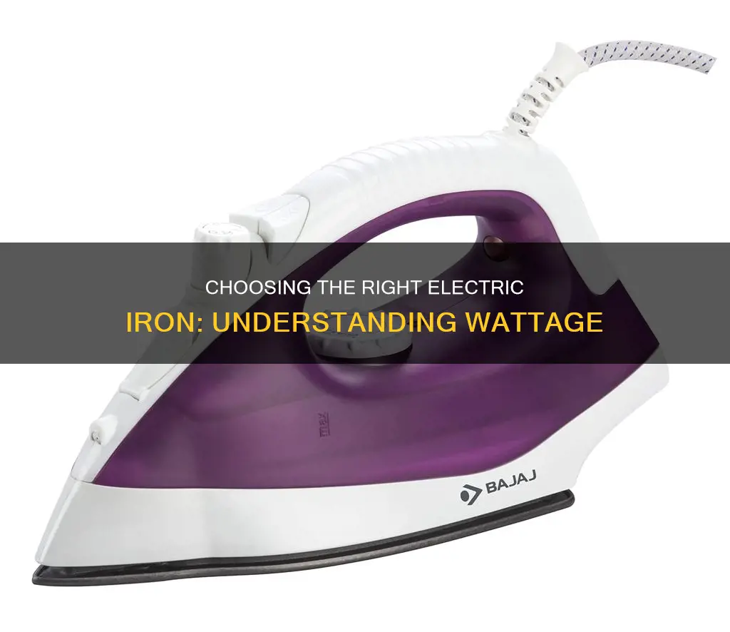 how many watts is an electric iron