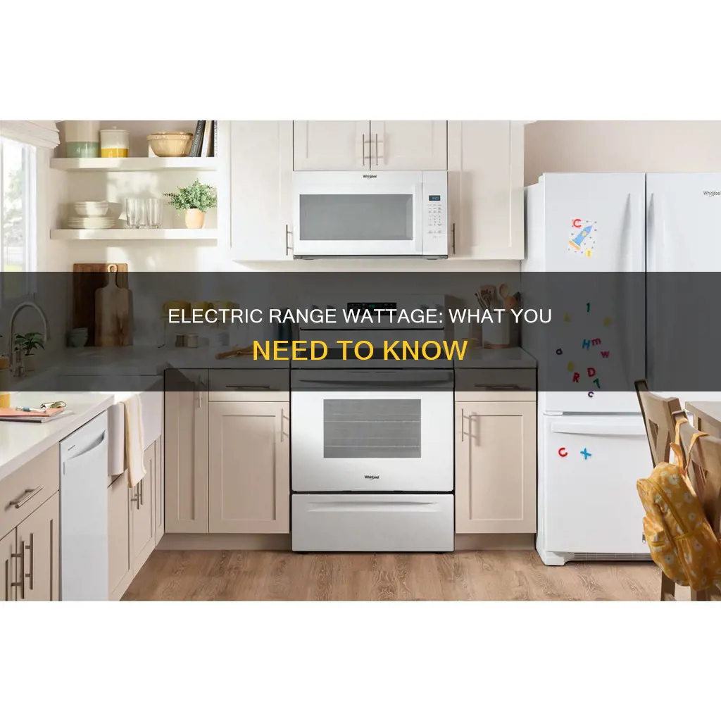 how many watts is an electric range