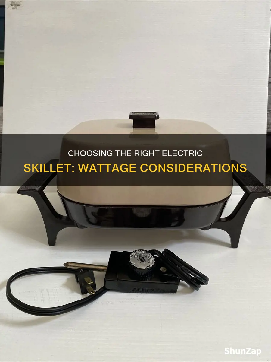 how many watts is an electric skillet