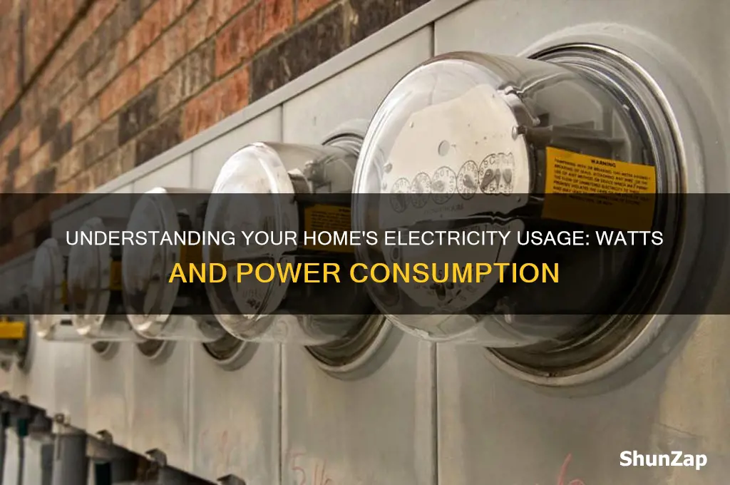 how many watts of electricity does a house use