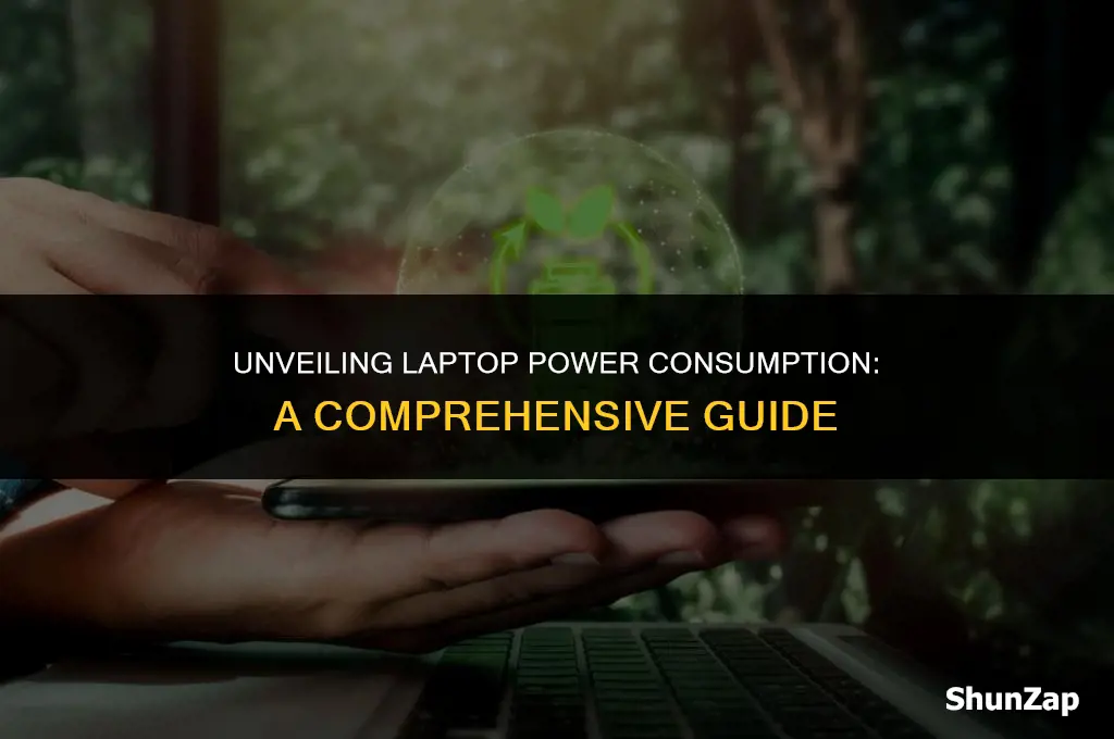 how many watts of electricity does a laptop use