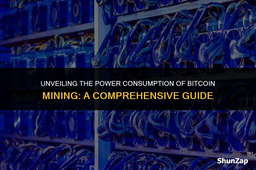 how many watts of electricity does bitcoin mining use