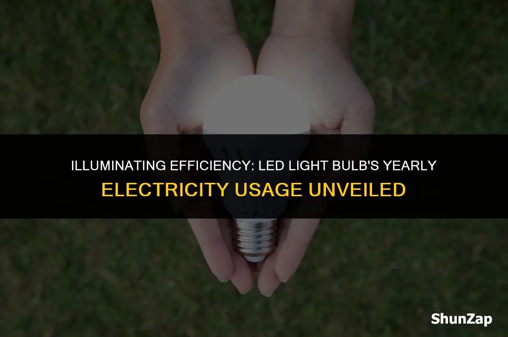 how mch electricity does led lightbulb use yearly