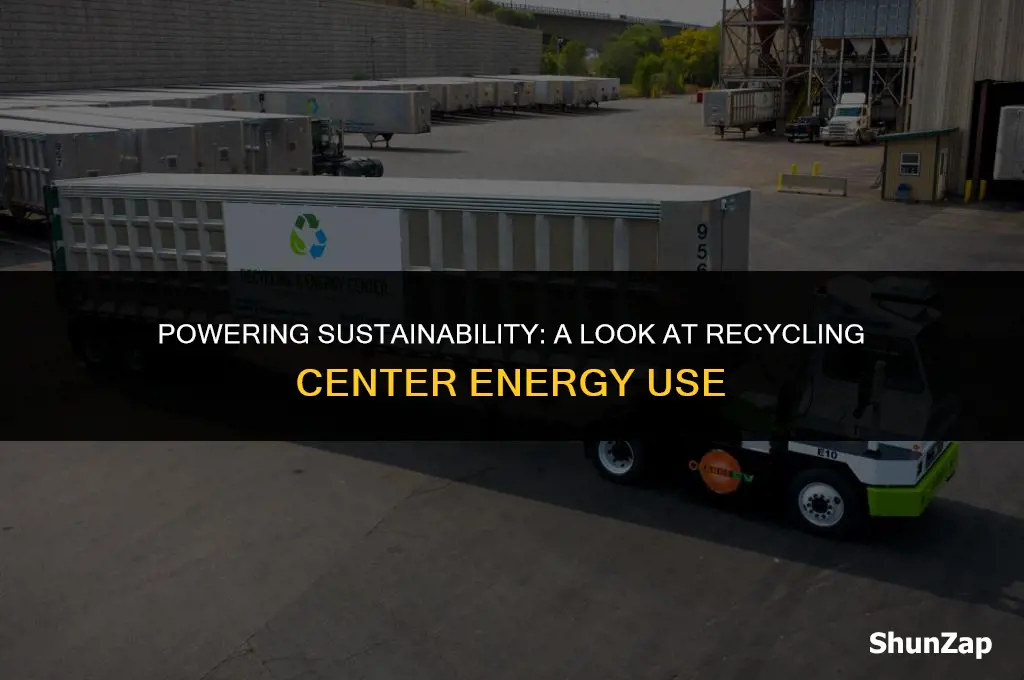 how mcuh electricity does a recycling center use