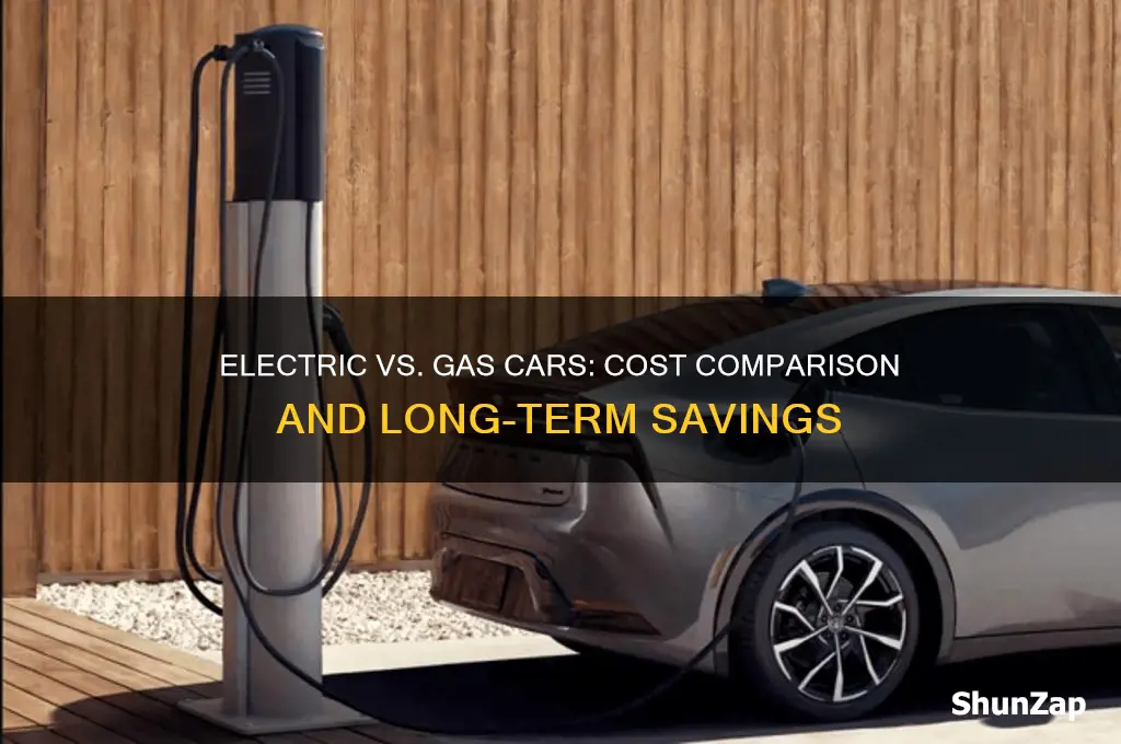 how much an electric car compare to gas car