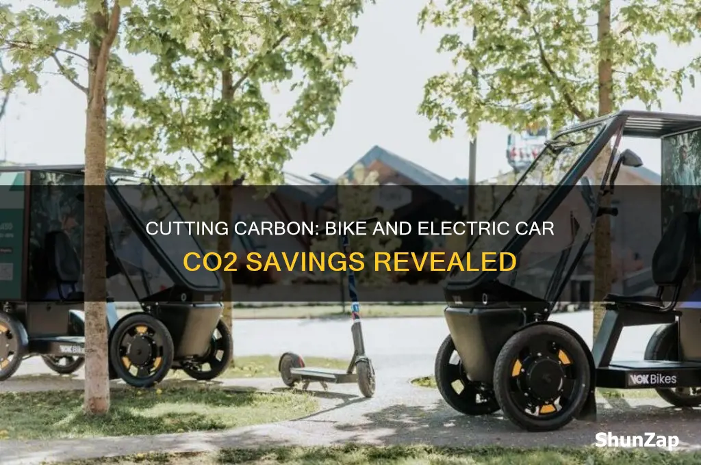 how much co2 saved by riding bikes and electric cars