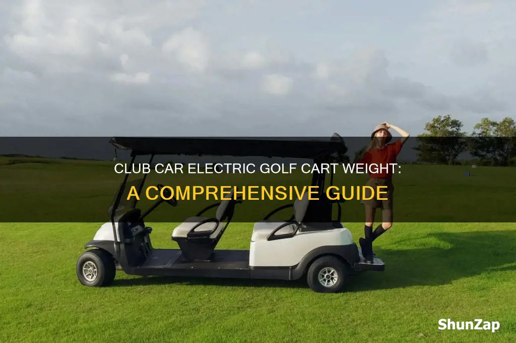 how much does a club car electric golf cart weigh