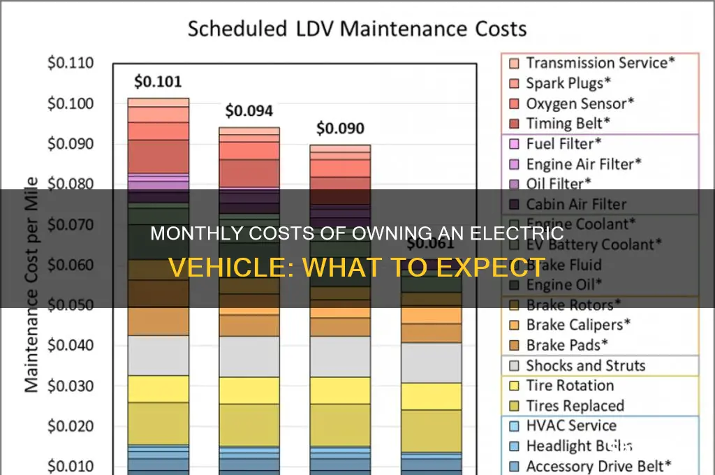 how much does an electric car cost a month