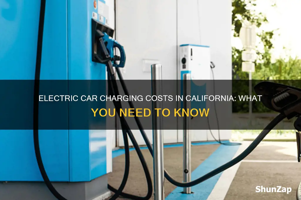 how much does electric car charging cost in california