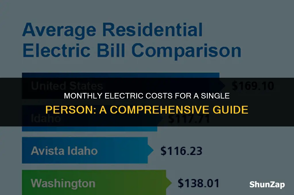 how much does electric cost per month for 1 person
