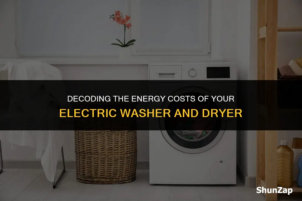 how much does electric cost to run washer and dryer