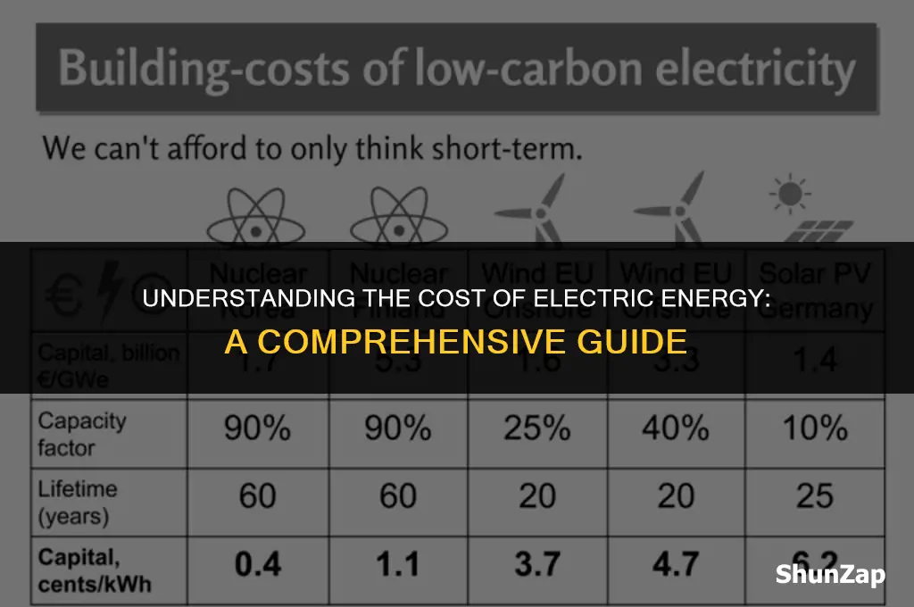 how much does electric energy cost