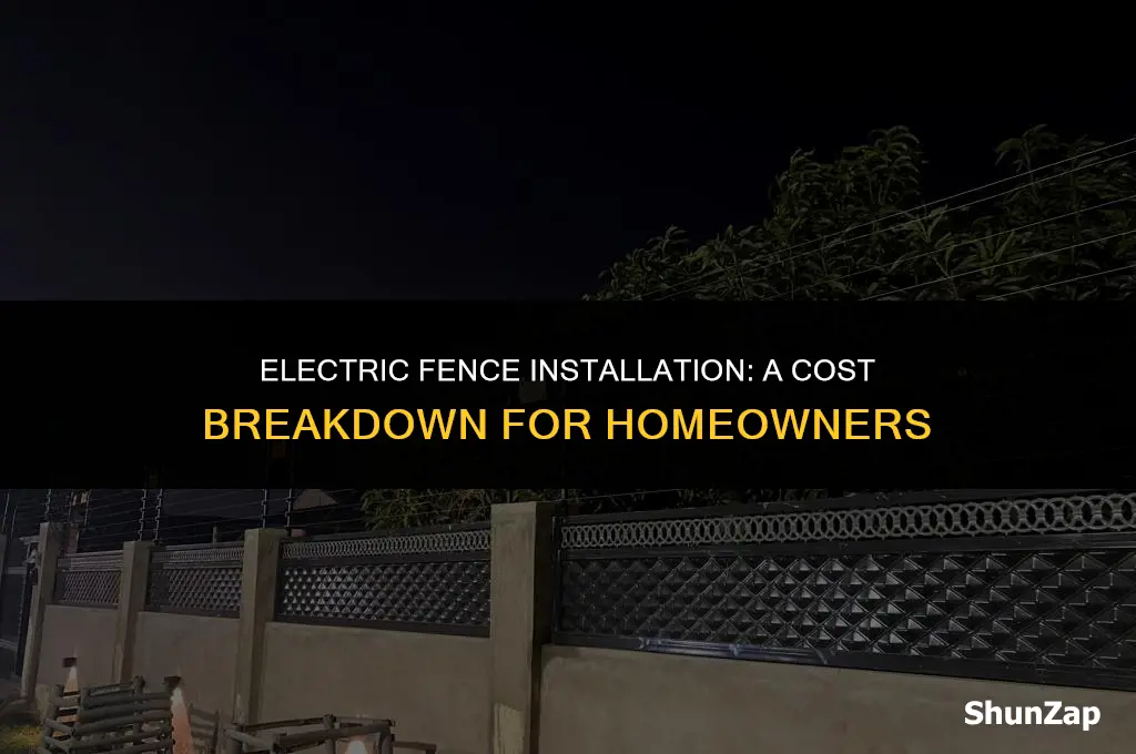 how much does electric fence cost to instal