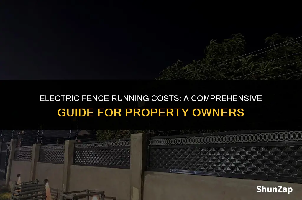 how much does electric fence cost to run