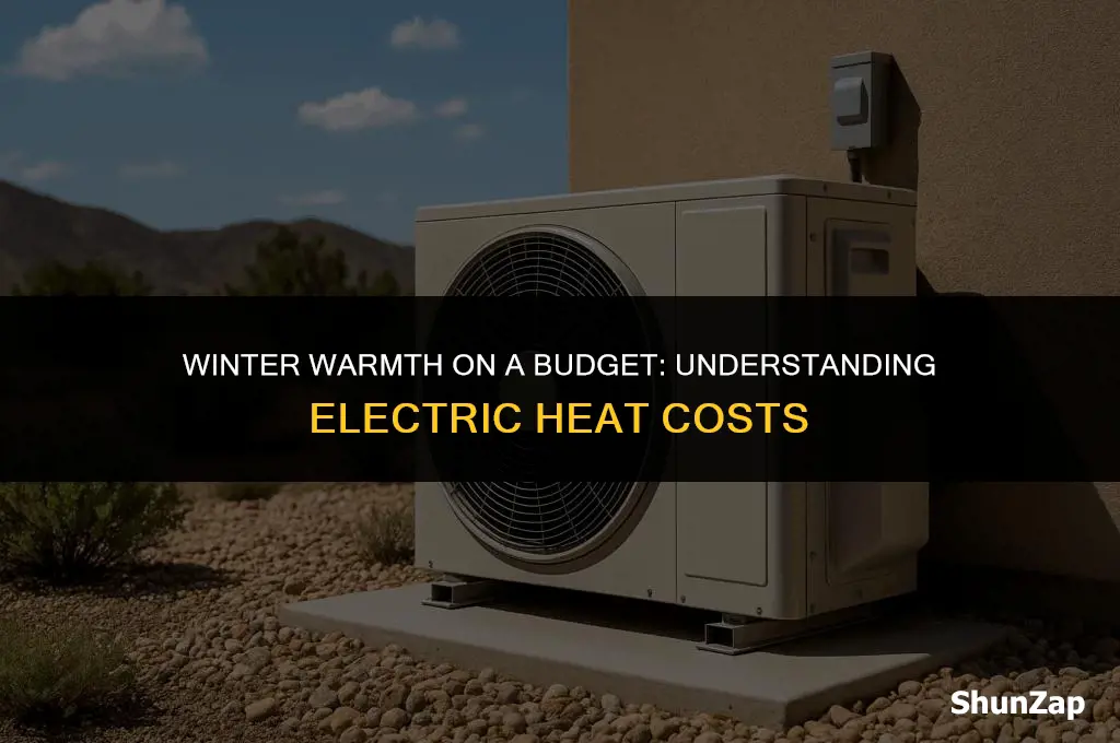 how much does electric heat cost in the winter