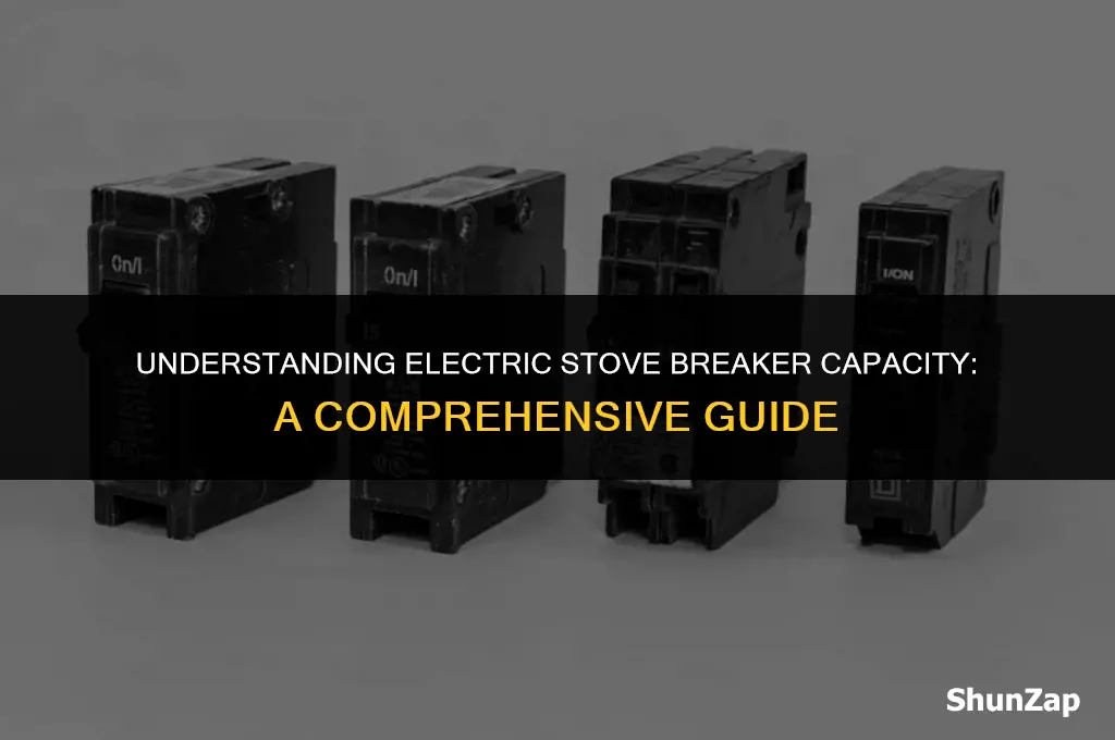 how much does electric stove breaker take