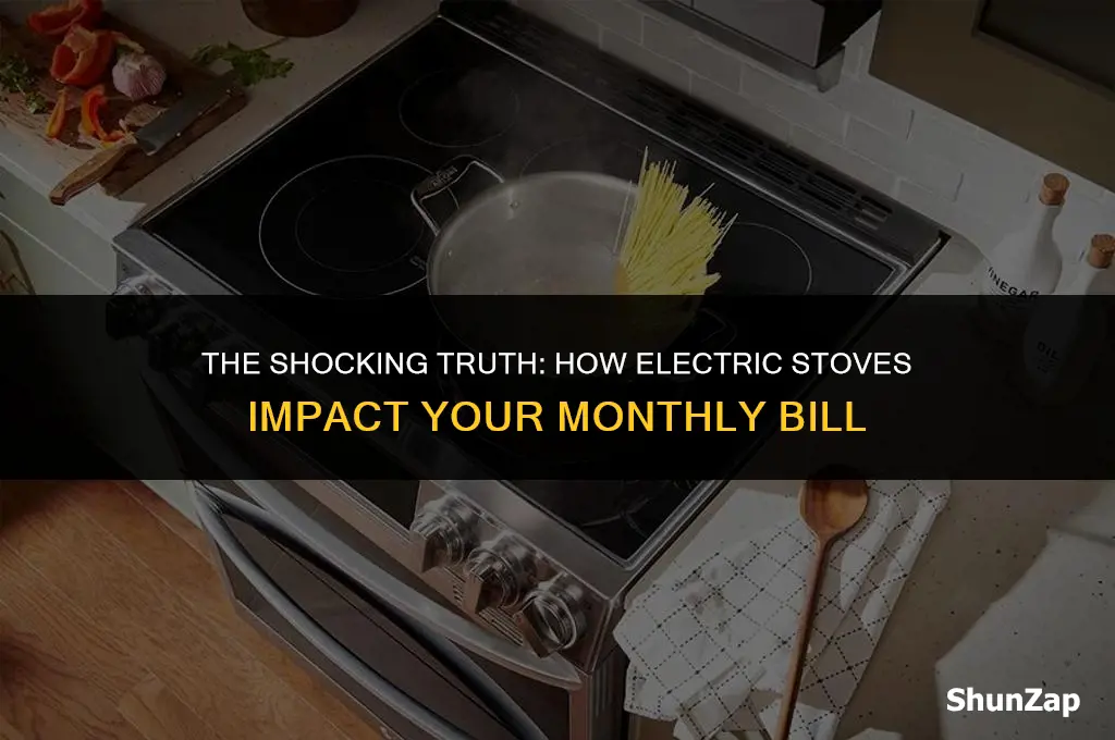 how much does electric stove increase electric bill