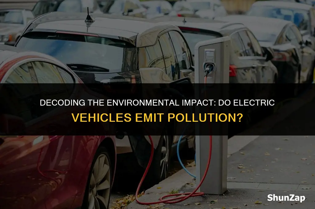 how much does electric vehicle produce pllution