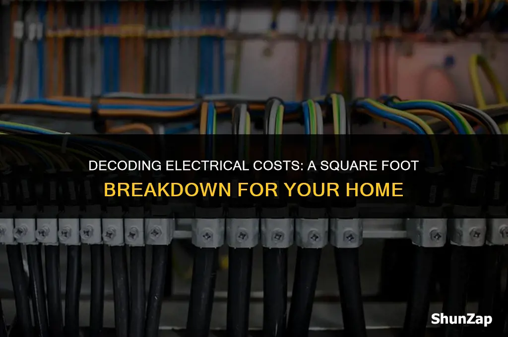 how much does electrical cost per square foot